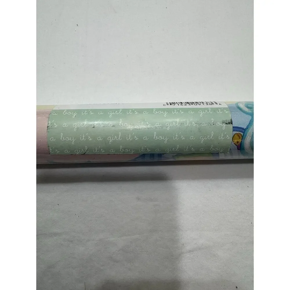VINTAGE Hallmark Kids Baby Shower‎ Wrapping Paper NEW ROLL 20 SQ FT